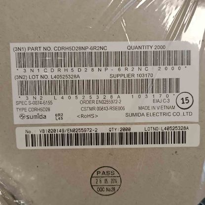 Picture of CDRH5D28NP-6R2NC 6.2UH 1.8A 6x6x3 INDUCTOR