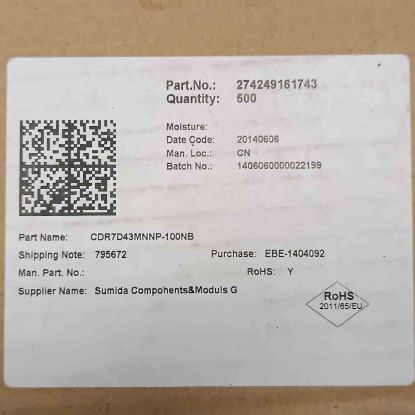 Picture of CDR7D43MNNP-100NB 10UH 2.5A 7.3x7.3x4.5 INDUCTOR