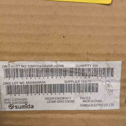 Picture of CDR7D43MNNP-100NB 10UH 2.5A 7.3x7.3x4.5 INDUCTOR