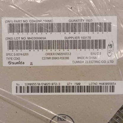 Picture of CD43NP-100MC 10UH 1.04A 4.80x4.30x3.50 INDUCTOR