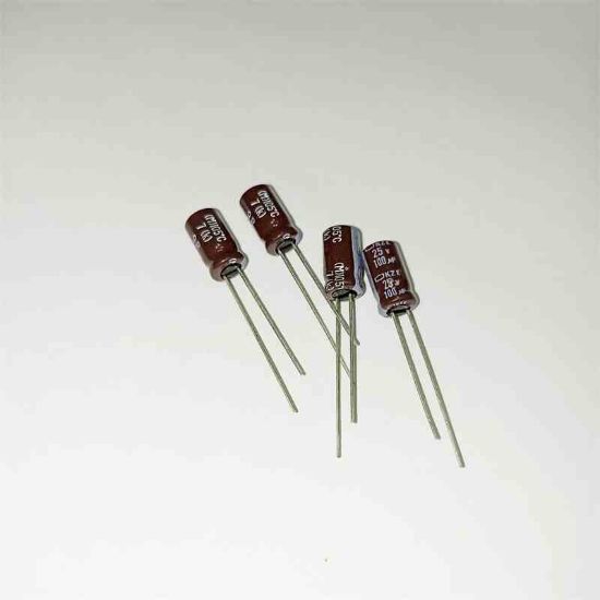 Picture of 100UF 25V 6x11mm  105 CAPACITOR