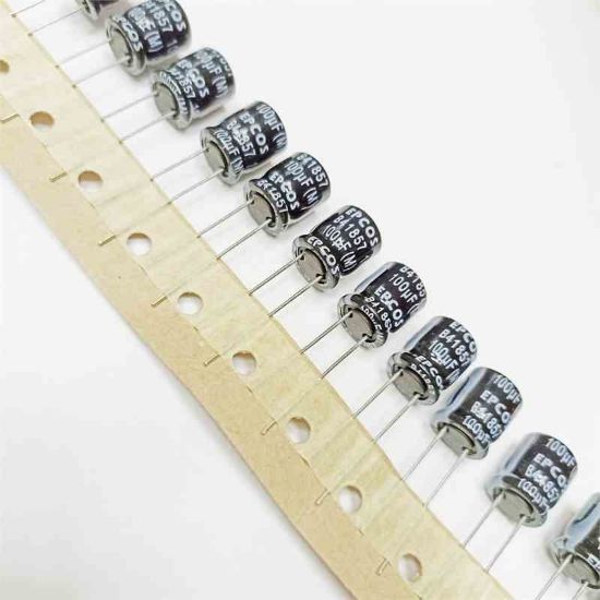 Picture of 100uF 63V 10X12mm 105 CAPACITOR