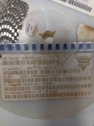 Picture of 293D475X9025C2T 4.7UF 25V C CAPACITOR