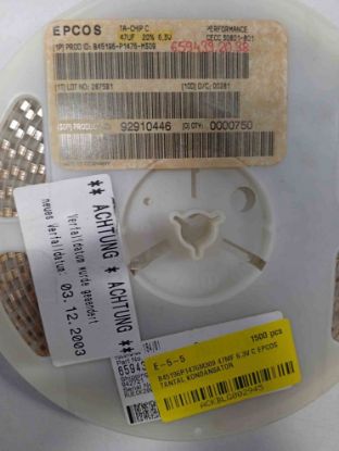 Picture of B45196P1476M309 47UF 6.3V  CAPACITOR