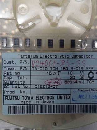 Picture of TA010TCM150MC1R 15MF CAPACITOR