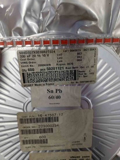 Picture of 594D337X0010R2T024 330MF 10V R CAPACITOR