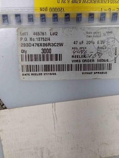 Picture of 293D476X06R3C2W 47MF 6.3V D CAPACITOR