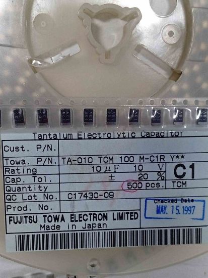 Picture of TA010TCM100MC1R 10UF 10V  CAPACITOR