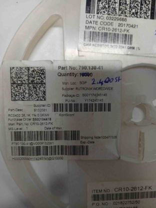 Picture of RC040226,1K   26K1 402 RESISTOR