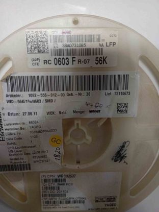 Picture of RC0603FR-0756K 56K 603 RESISTOR