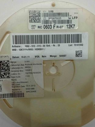 Picture of RC0603FR-0712K7 12K7 603 RESISTOR