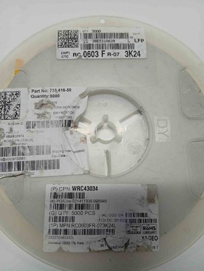 Picture of RC0603FR-073K24 3K24 603 RESISTOR