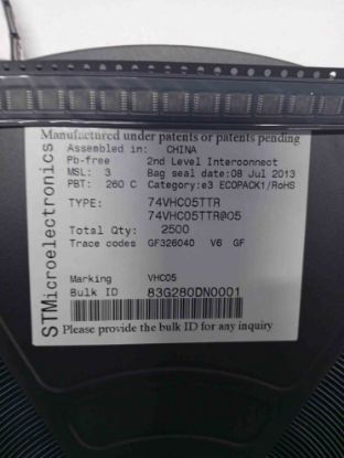 Picture of 74VHC05TTR IC