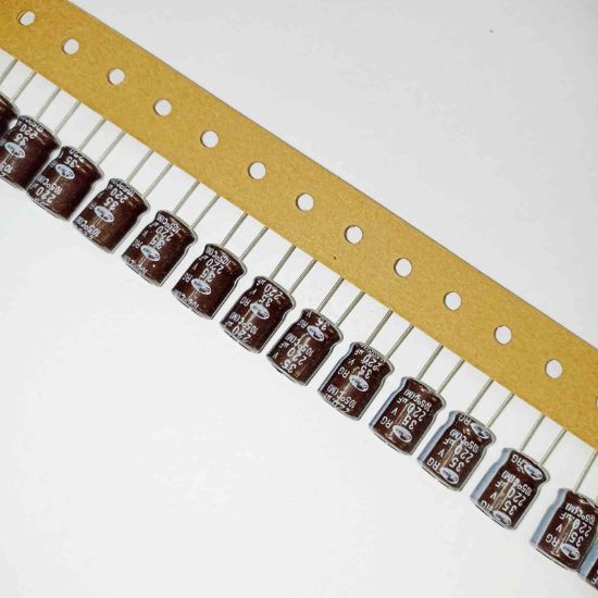 Picture of 220UF 35V 10x12.5mm 105 CAPACITOR