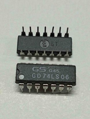 Picture of GD74LS06 DIP IC
