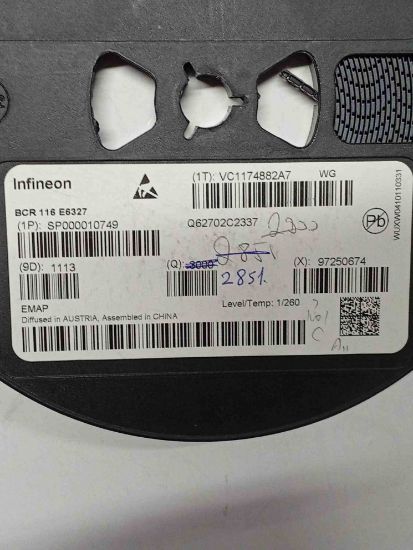 Picture of BCR116E6327 TRANSISTOR