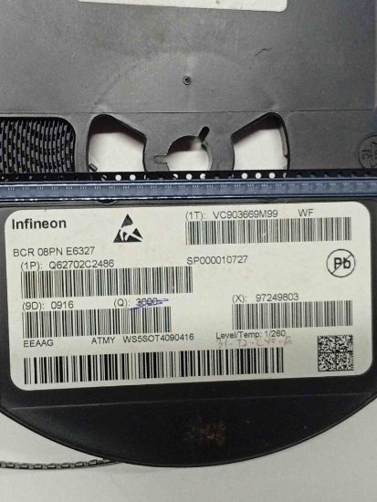 Picture of BCR08PNE6327 TRANSISTOR