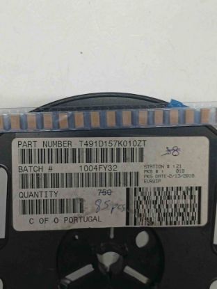 Picture of T491D157K010ZT CAP TANT 150UF 10% 10V 2917