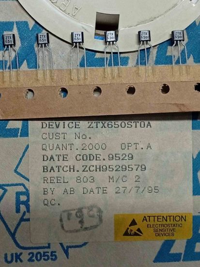 Picture of ZTX650ST0A TRANSISTOR