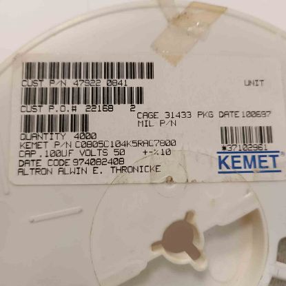 Picture of C0805C104K5RAC7800 0.01uF 50V 805 CAPACITOR
