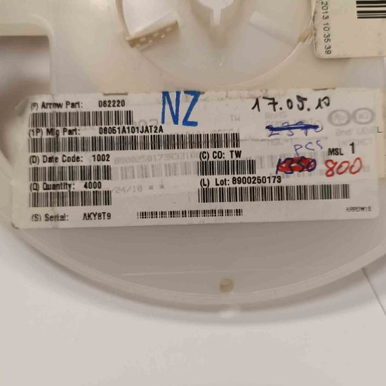 Picture of 08051A101JAT2A 100PF 100V 805 CAPACITOR