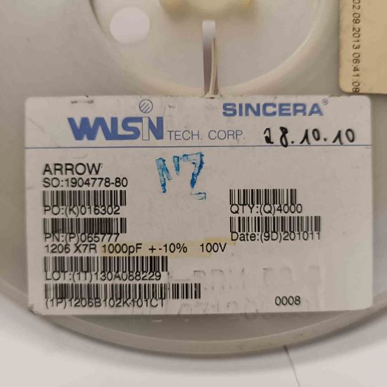 Picture of 130A088229 1000PF 100V CAPACITOR