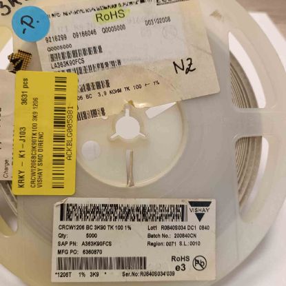 Picture of CRCW1206BC3K90TK100 3K9 1206 RESISTOR