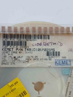 Picture of T491D106M025AS 10UF 25V D  SIZE CAPACITOR