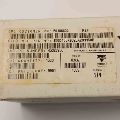 Picture of 150D155X9020A2G1150D 1.5UF 20V AXIYEL TANTAL CAPACITOR