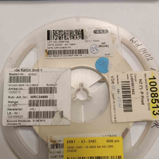 Picture of CR10-6800-FK 680R 402 RESISTOR