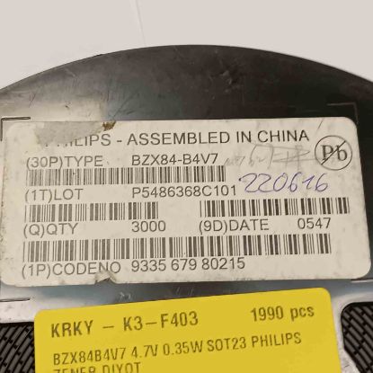 Picture of BZX84B4V7 4.7V 0.35W SOT23 DIODE