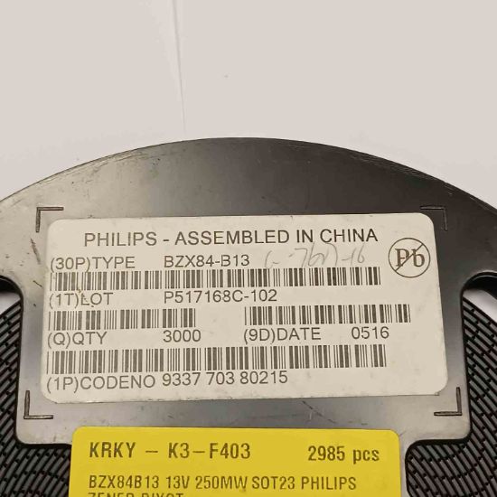 Picture of BZX84B13 13V 250MW SOT23 DIODE