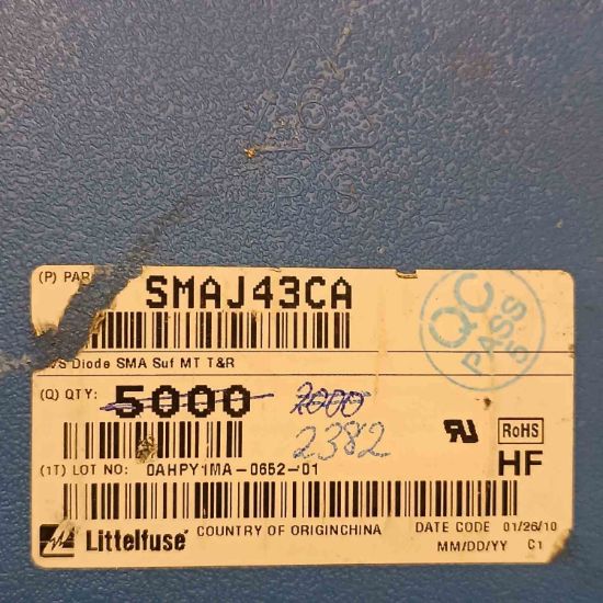 Picture of SMAJ43CA 43V DIODE