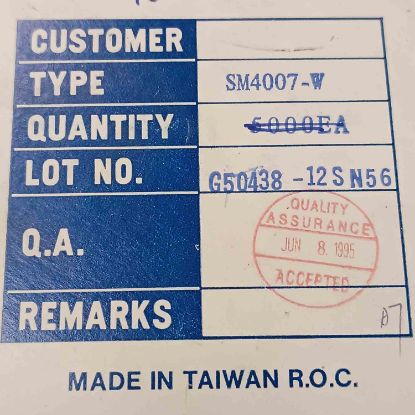 Picture of SM4007-W 1000V 1A DIODE