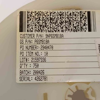 Picture of P6SMB18A 18V 600W DO214AA DIODE