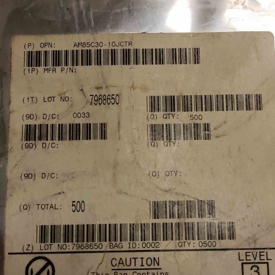 Picture of AM85C30-10JCTR smd IC