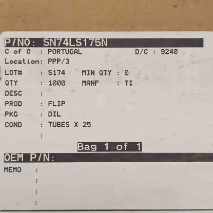 Picture of SN74LS175N DIP IC