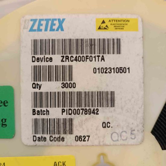Picture of ZRC400F01TA 4.096V 5mA 3-Pin SOT23 IC