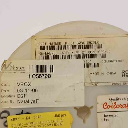 Picture of DT1608C-682MLC 6.8UH 1A 6.8UH 1A 6.6X4.45X2.92MM INDUCTOR