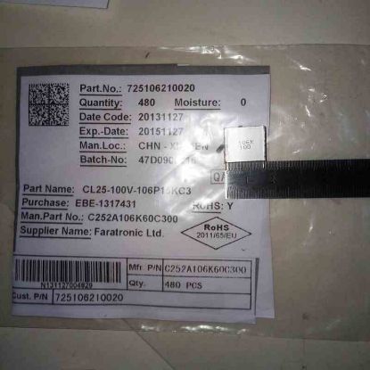 Picture of C252A106K60C300 10MF 100V 15mm CAPACITOR