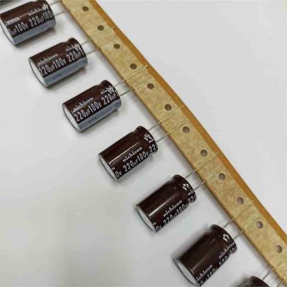 Picture of UPM2A221MHD6TN 220uF 100V 15x25mm 105 CAPACITOR
