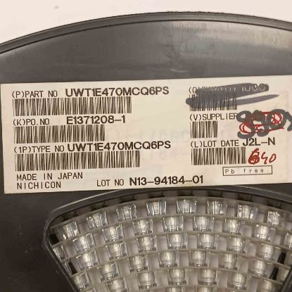 Picture of UWT1E470MCQ6PS 47UF 25V CAPACITOR