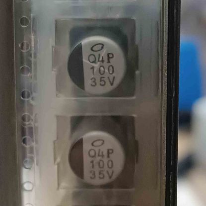 Picture of UUX1V101MNQAMOGS 100UF 35V 10x10mm  CAPACITOR