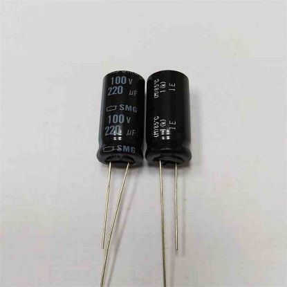 Picture of 220uF 100V 12.5x26mm  85 CAPACITOR