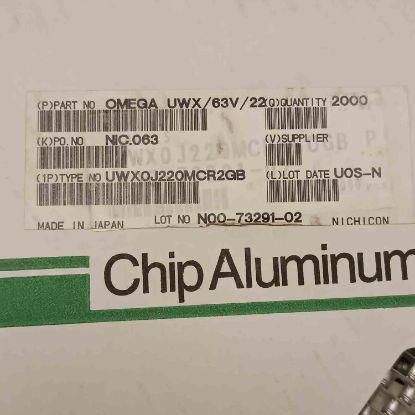 Picture of UWX0J220MCR2GB 22UF 6.3V CAPACITOR