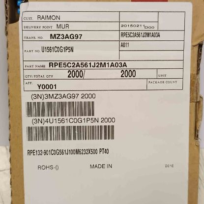 Picture of RPE5C2A561J2M1A03A 560PF 100V 5mm  CAPACITOR