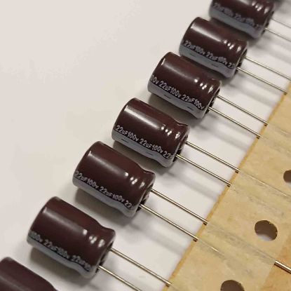 Picture of 22UF 100V 8x11.5mm 105 CAPACITOR