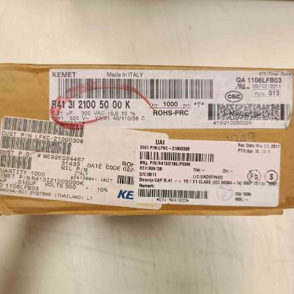 Picture of R413I21005000K 0.010uF 300VAC 15mm CAPACITOR