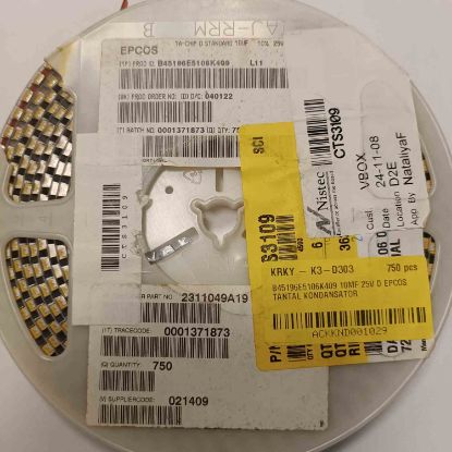 Picture of B45196E5106K409 10UF 25V  CAPACITOR