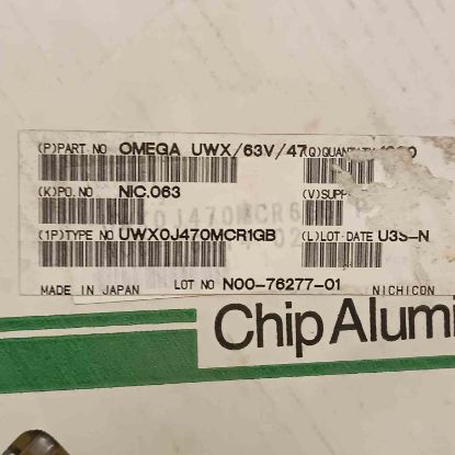 Picture of 47UF 6.3V 5x5 CAPACITOR